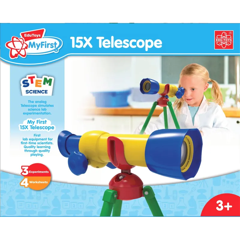 MÓJ PIERWSZY TELESKOP 15X COOL SCIENCE ZABAWKA NAUKOWA 3+ - Edu-Toys