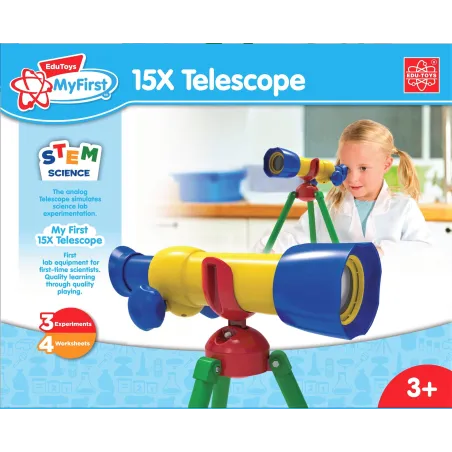 MÓJ PIERWSZY TELESKOP 15X COOL SCIENCE ZABAWKA NAUKOWA 3+ - Edu-Toys