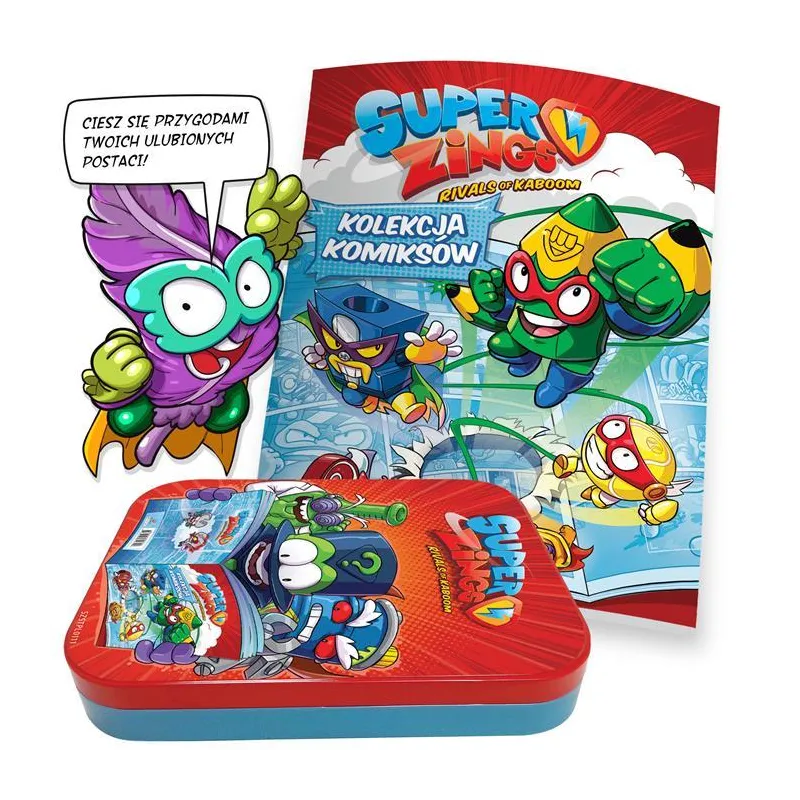 SUPER ZINGS PUSZKA Z KOMIKSEM PELERYNĄ I MAGNESEM - Magic box