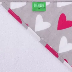 RĘCZNIK KĄPIELOWY FROTTE Z KAPTUREM DLA NIEMOWLĄT 80 X 100 CM LULANDO