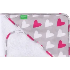 RĘCZNIK KĄPIELOWY FROTTE Z KAPTUREM DLA NIEMOWLĄT 80 X 100 CM LULANDO
