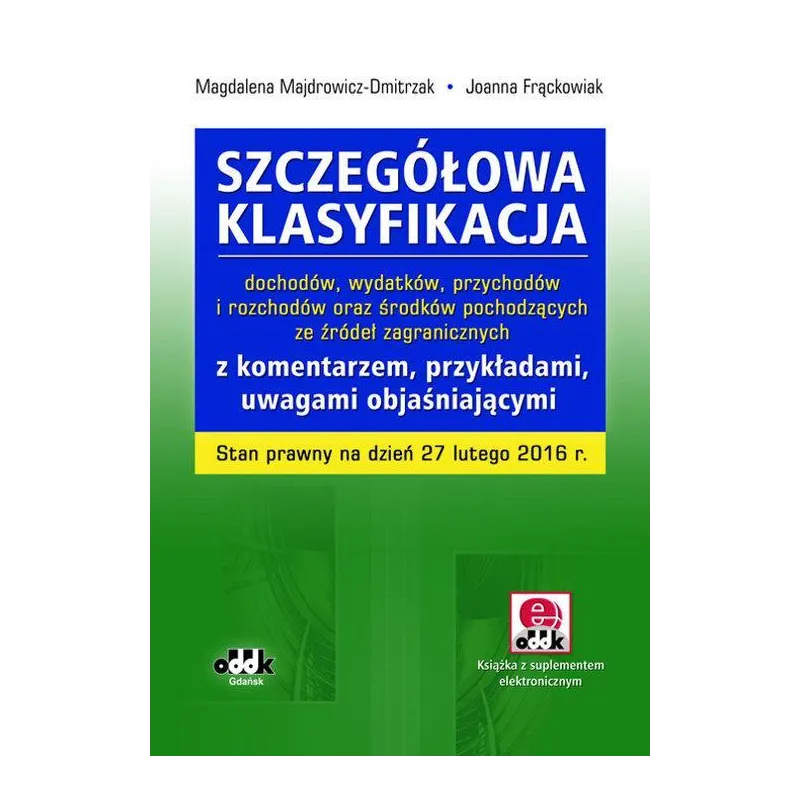 SZCZEGÓŁOWA KLASYFIKACJA DOCHODÓW WYDATKÓW PRZYCHODÓW I ROZCHODÓW ORAZ ŚRODKÓW POCHODZĄCYCH ZE ŹRÓDEŁ ZAGRANICZNY...