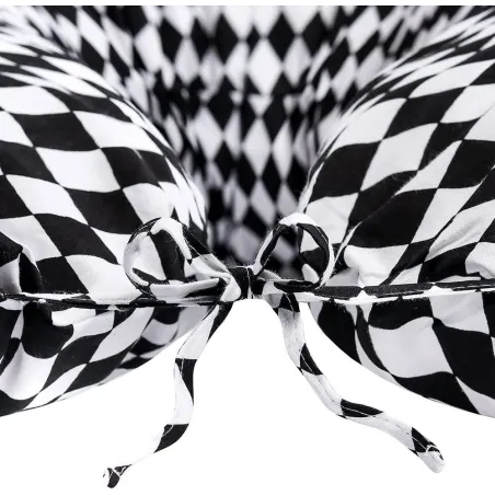 Poduszka Do Karmienia Boomerang 200 X 39 Cm Czarno Białe Romby Lulando