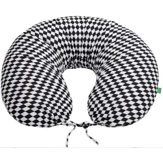 PODUSZKA DO KARMIENIA BOOMERANG 200 X 39 CM CZARNO BIAŁE ROMBY LULANDO