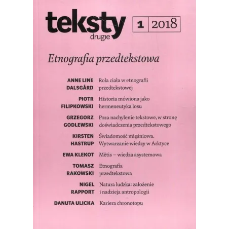 Teksty Drugie 1/2018 Teksty Drugie 1/2018