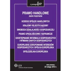 PRAWO HANDLOWE ZBIÓR PRZEPISÓW Roman Rudnik - Wolters Kluwer