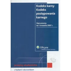 KODEKS KARNY KODEKS POSTĘPOWANIA KARNEGO - Wolters Kluwer