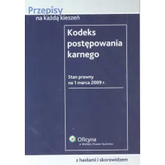 KODEKS POSTĘPOWANIA KARNEGO - Wolters Kluwer