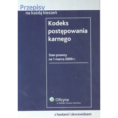KODEKS POSTĘPOWANIA KARNEGO - Wolters Kluwer