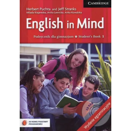ENGLISH IN MIND 1 STUDENTS BOOK + CD Herbert Puchta - Cambridge University Press