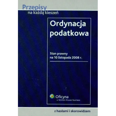 ORDYNACJA PODATKOWA - Wolters Kluwer