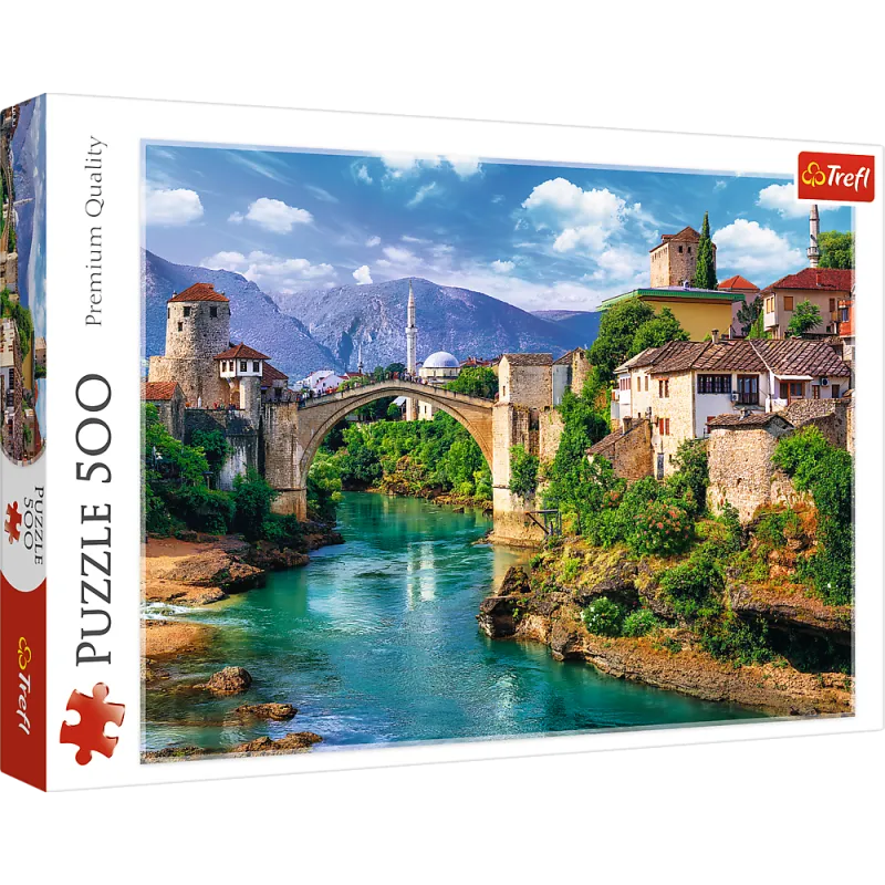 STARY MOST W MOSTARZE BOŚNIA I HERCEGOWINA PUZZLE 500 ELEMENTÓW 9+ - Trefl