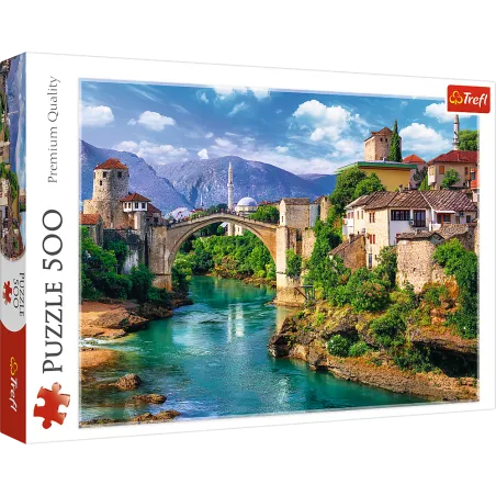 STARY MOST W MOSTARZE BOŚNIA I HERCEGOWINA PUZZLE 500 ELEMENTÓW 9+ - Trefl