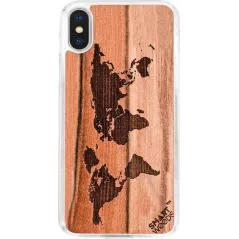 ETUI IPHONE X/XS MAPA ŚWIATA - Smartwoods