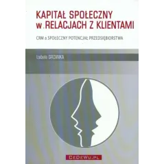KAPITAŁ SPOŁECZNY W RELACJACH Z KLIENTAMI Izabela Grzanka - CEDEWU