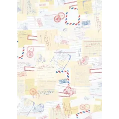 PAPIER DO DECOUPAGE POCZTA 30X42CM ARKUSZ - Rico Design GmbG & Co.