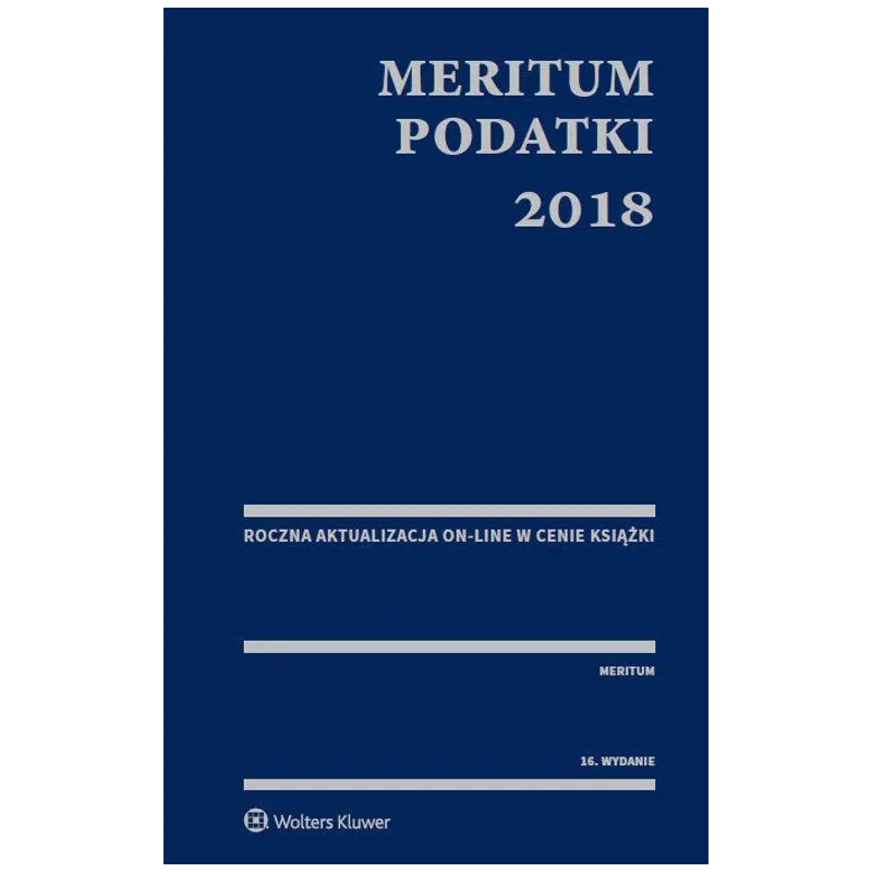 MERITUM PODATKI 2018 Aleksander Kaźmierski - Wolters Kluwer