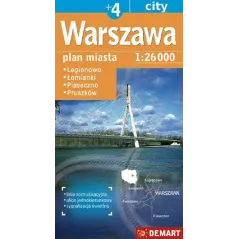 WARSZAWA, LEGIONOWO, ŁOMIANKI, PIASECZNO, PRUSZKÓW PLAN MIASTA 1 : 26 000 - Demart