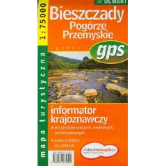 BIESZCZADY POGÓRZE PRZEMYSKIE MAPA TURYSTYCZNA 1 : 75 000 - Demart