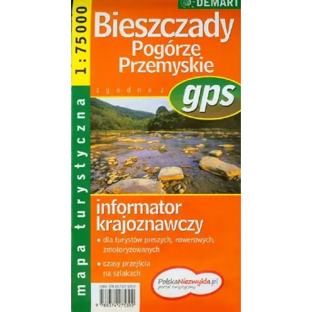 BIESZCZADY POGÓRZE PRZEMYSKIE MAPA TURYSTYCZNA 1 : 75 000 - Demart