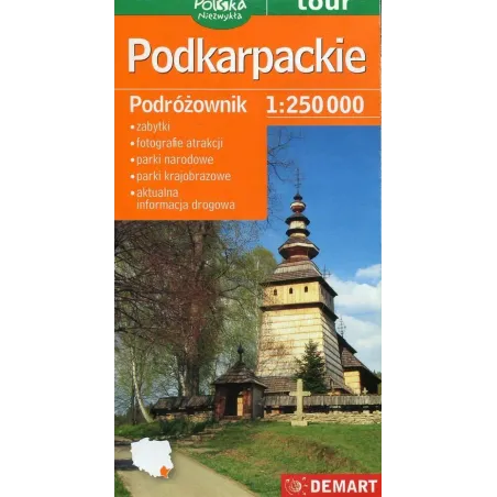 PODKARPACKIE PODRÓŻOWNIK MAPA TURYSTYCZNA 1 : 250 000 - Demart