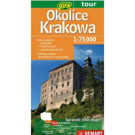 OKOLICE KRAKOWA MAPA TURYSTYCZNA 1 : 75 000 - Demart