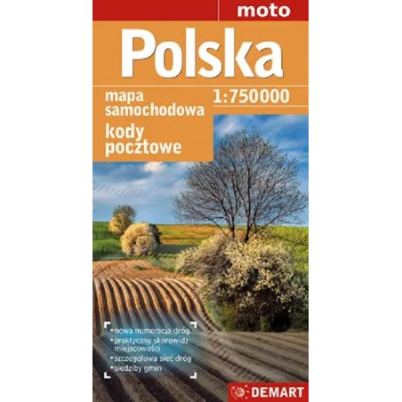 POLSKA MAPA SAMOCHODOWA 1 : 750 000 - Demart