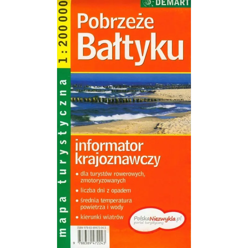 POBRZEŻE BAŁTYKU MAPA TURYSTYCZNA 1:200 000 - Demart