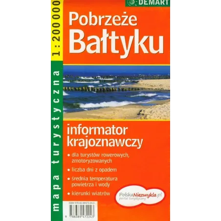 Pobrzeże Bałtyku Mapa Turystyczna 1:200 000