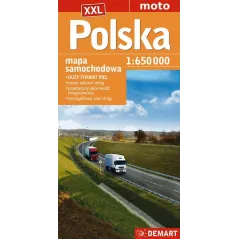 POLSKA MAPA SAMOCHODOWA XXL 1 : 650 000 - Demart