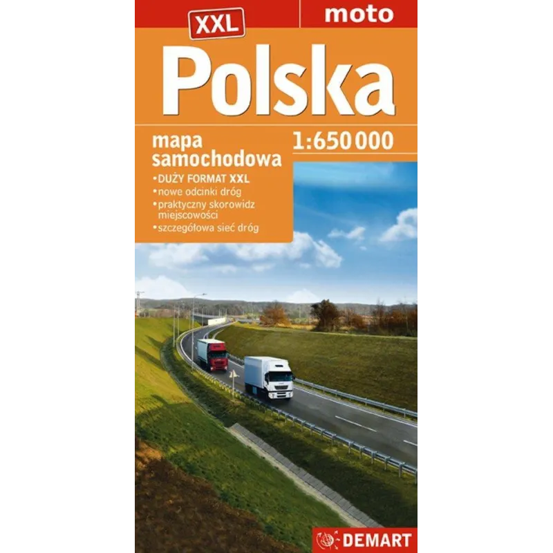 POLSKA MAPA SAMOCHODOWA XXL 1 : 650 000 - Demart
