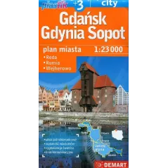 GDAŃSK, GDYNIA, SOPOT, REDA, RUMIA, WEJHEROWO PLAN MIASTA 1 : 23 000 - Demart