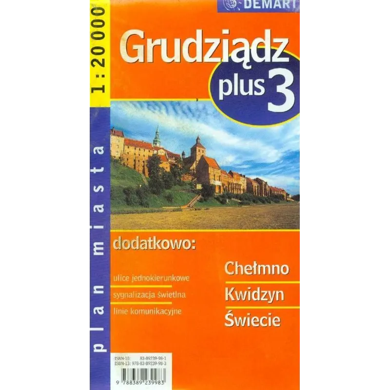 GRUDZIĄDZ, CHEŁMNO, KWIDZYN, ŚWIECIE PLAN MIASTA 1 : 20 000 - Demart