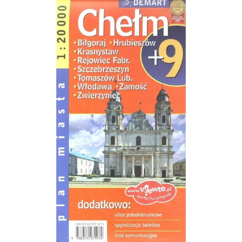 CHEŁM ZAMOŚĆ + 9 PLAN MIASTA 1 : 20 000 - Demart