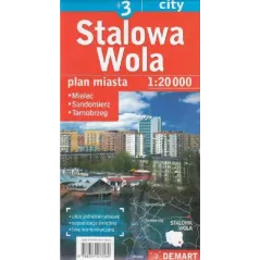 STALOWA WOLA, SANDOMIERZ, MIELEC, TARNOBRZEG PLAN MIASTA 1 : 20 000 - Demart