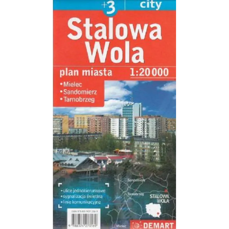 STALOWA WOLA, SANDOMIERZ, MIELEC, TARNOBRZEG PLAN MIASTA 1 : 20 000 - Demart