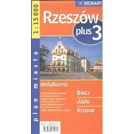 RZESZÓW, BIECZ, JASŁO, KROSNO PLAN MIASTA 1 : 15 000 - Demart