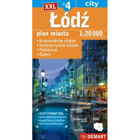 ŁÓDŹ PLAN MIASTA 1:20 000 - Demart