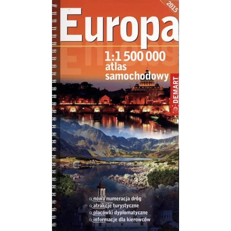 EUROPA ATLAS SAMOCHODOWY 1 : 1 500 000 - Demart