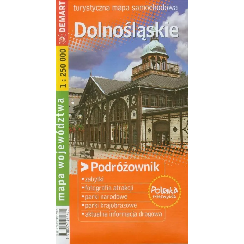 DOLNOŚLĄSKIE MAPA TURYSTYCZNA PODRÓŻOWNIK 1 : 250 000 - Demart