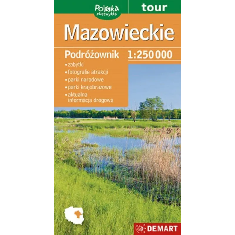MAZOWIECKIE PODRÓŻOWNIK MAPA TURYSTYCZNA 1 : 250 000 - Demart
