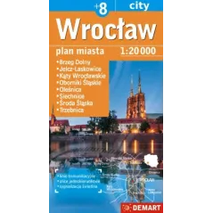 WROCŁAW + 8 MIAST PLAN MIASTA 1 : 20 000 - Demart