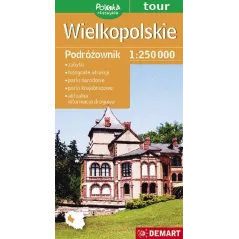 WIELKOPOLSKIE MAPA TURYSTYCZNA PODRÓŻOWNIK 1 : 250 000 - Demart
