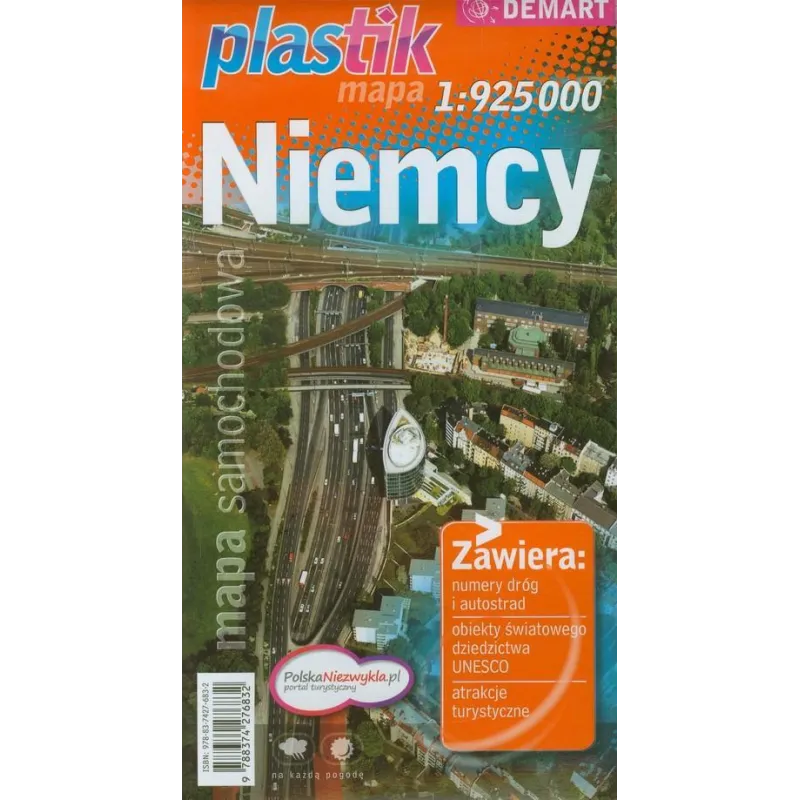 NIEMCY MAPA SAMOCHODOWA 1 : 925 000 - Demart