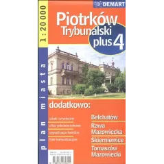 PIOTRKÓW TRYBUNALSKI SKIERNIEWICE PLAN MIASTA 1 : 20 000 - Demart