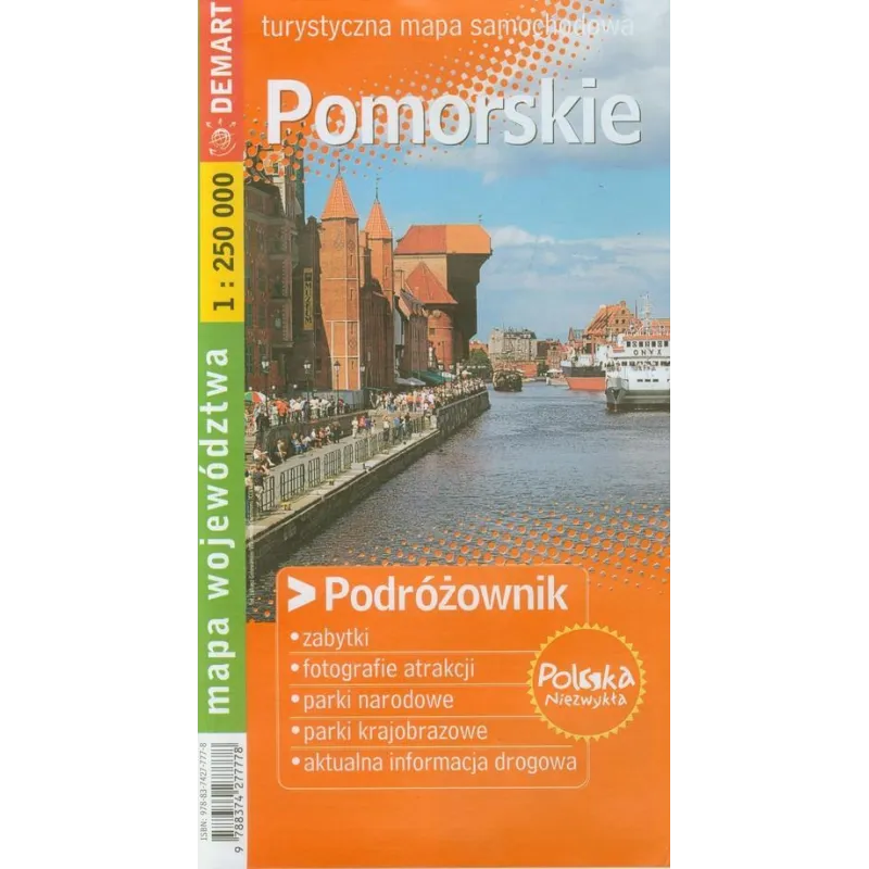 POMORSKIE PODRÓŻOWNIK MAPA TURYSTYCZNA 1 : 250 000 - Demart