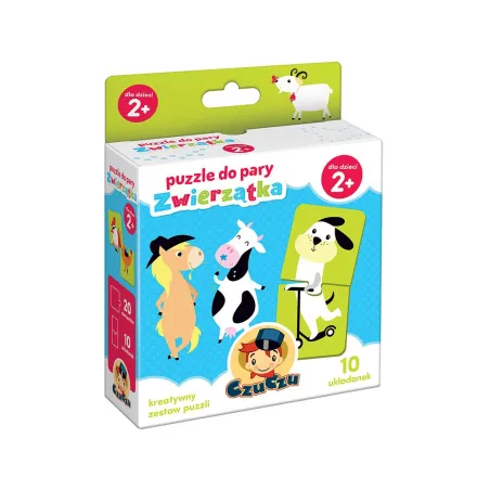 ZWIERZĄTKA PUZZLE DO PARY CZUCZU 2+ - Bright Junior Media