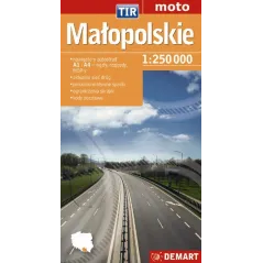 MAŁOPOLSKIE TIR MAPA SAMOCHODOWA SKALA 1 : 250 000 - Demart