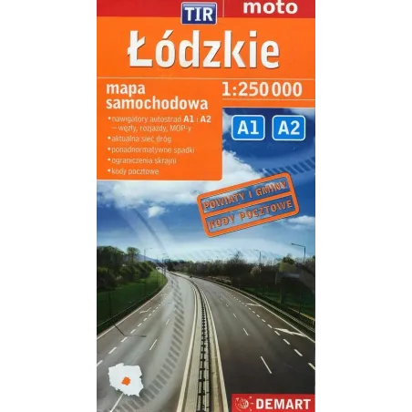 Łódzkie A1 A2 Mapa Samochodowa 1 : 250 000 Łódzkie A1 A2 Mapa Samochodowa 1 : 250 000