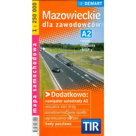 MAZOWIECKIE MAPA SAMOCHODOWA 1 : 250 000